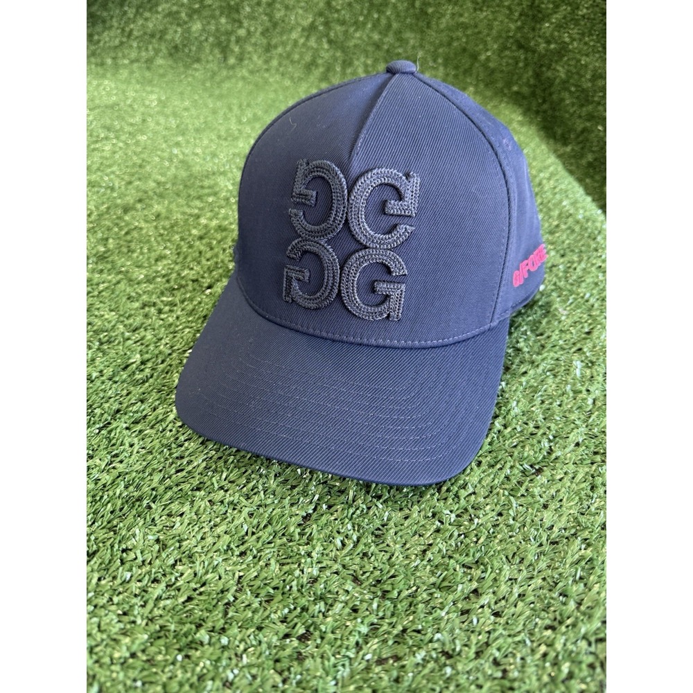 G FORE Navy Blue SnapBack With Pink Side Logo